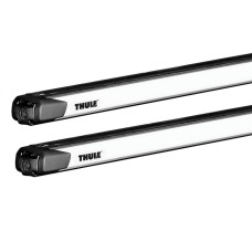 Комплект багажника для VOLVO S40 (4-dr Sedan 04-12 Гладкая крыша) - выдвижные дуги Thule SlideBar, серые