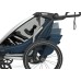 Мультиспортивный велосипедный прицеп Thule Chariot Cross single, Aluminum/MajolicaBlue