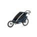 Мультиспортивный велосипедный прицеп Thule Chariot Cross single, Aluminum/MajolicaBlue